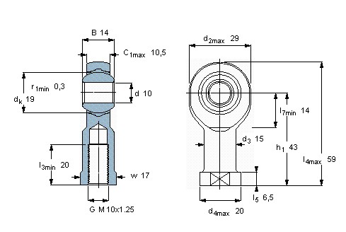 INA GE35ES 关节轴承 